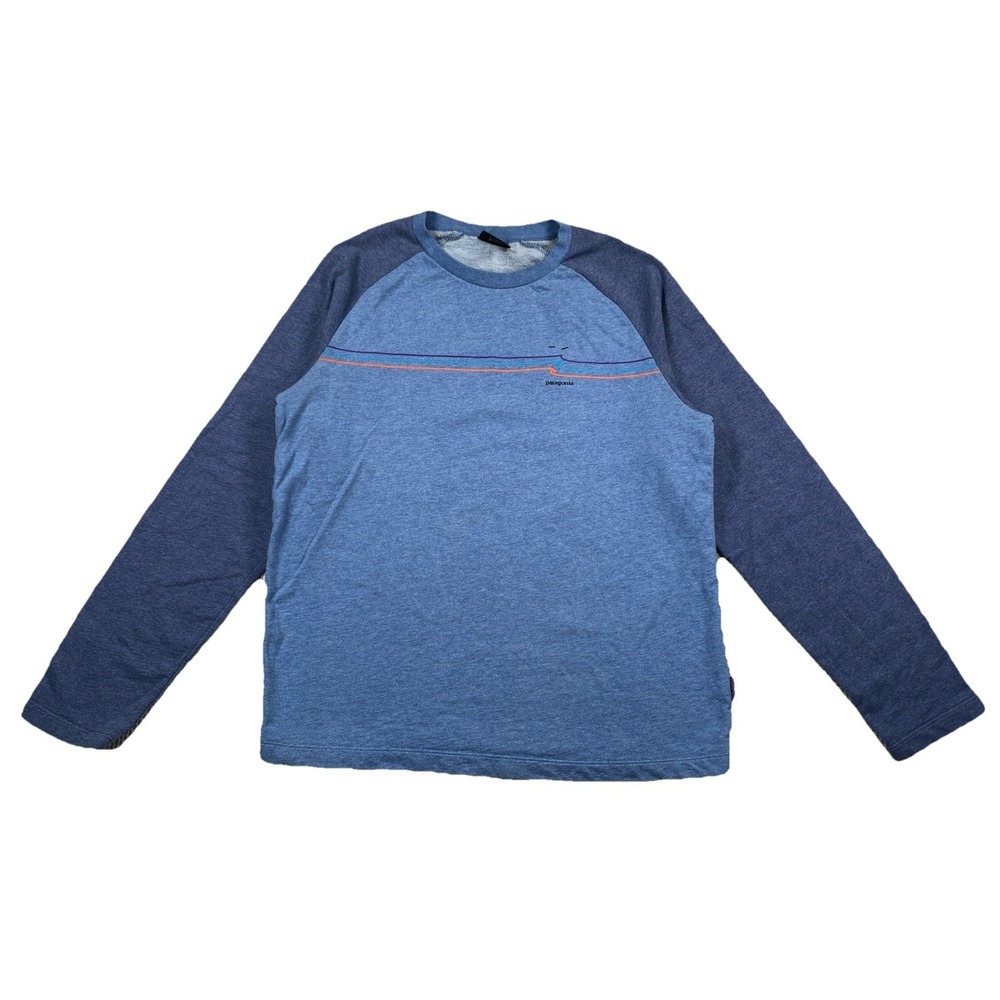 Patagonia Tide Ride Lightweight Crew Sweatshirt Railroad Blue Men's‎ Medium